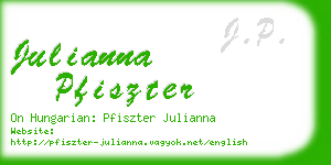 julianna pfiszter business card